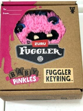 ZURU Fuggler Baby Pinkles Pink Fuggler Winged Bat Keyring